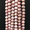 Rodonite Perline Forma Tondo Liscio Satinato-Matte 06mm