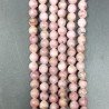 Rodonite Perline Forma Tondo Liscio Satinato-Matte 06mm