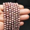 Rodonite Perline Forma Tondo Liscio Satinato-Matte 06mm