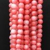 Giada Fucsia Satinato-Matte Perline Forma Tondo Liscio 06mm
