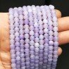 Giada Viola Chiaro Lavanda Satinato-Matte Perline Forma Tondo Liscio 06mm