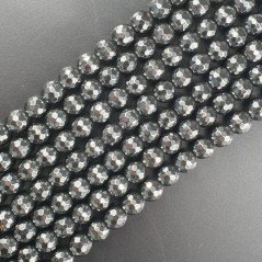 Ematite Naturale Perline Forma Tondo Sfaccettato 08mm