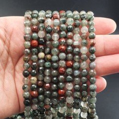 Eliotropio Perline Forma Tondo Sfaccettato 06mm