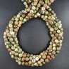 Diaspro Verde (Riolite) Perline Forma Tondo Sfaccettato 06mm
