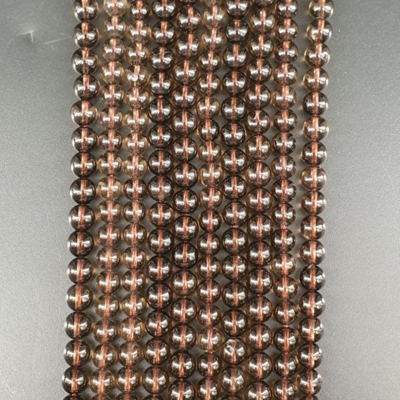Quarzo Fume Perline Forma Tondo Liscio 06mm