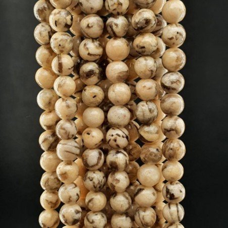 Diaspro Zebrato Giallo Perline Forma Tondo Liscio 06mm