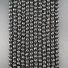 Onice Nera Perline Forma Tondo Liscio Satinato-Matte 06mm