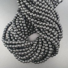 Onice Nera Perline Forma Tondo Liscio Satinato-Matte 06mm