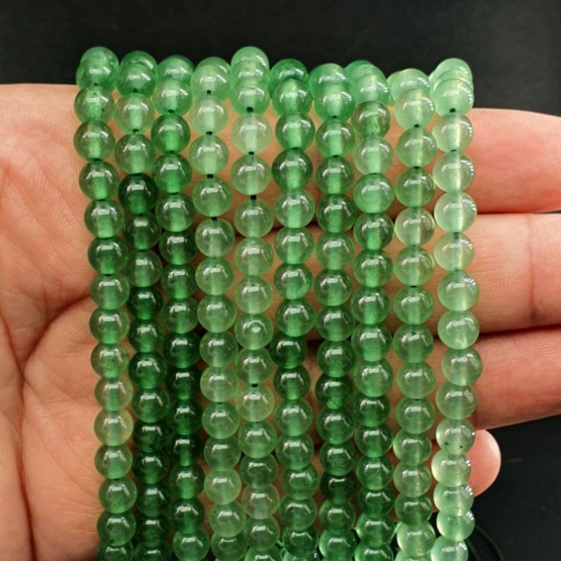 Avventurina Verde Perline Forma Tondo Liscio 06mm