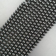 Onice Nera Perline Forma Tondo Liscio 06mm