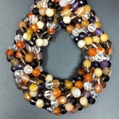Quarzo Multicolore Perline Forma Tondo Sfaccettato 08mm