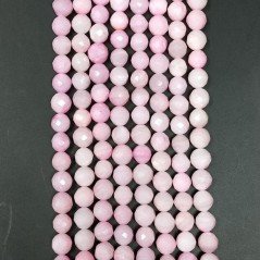 Madreperla Tonalità Rosa Perline Forma Tondo Sfaccettato 08mm