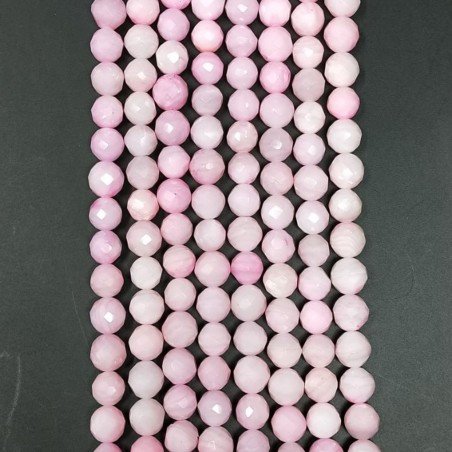 Madreperla Tonalità Rosa Perline Forma Tondo Sfaccettato 08mm