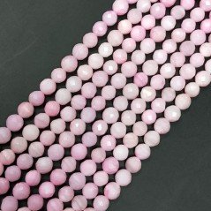 Madreperla Tonalità Rosa Perline Forma Tondo Sfaccettato 08mm
