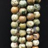Diaspro Verde (Riolite) Perline Forma Tondo Sfaccettato 08mm