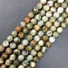 Diaspro Verde (Riolite) Perline Forma Tondo Sfaccettato 08mm