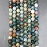 Agata Indiana Multicolore Perline Forma Tondo Sfaccettato 08mm