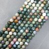 Agata Indiana Multicolore Perline Forma Tondo Sfaccettato 08mm