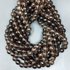 Quarzo Fume AA Perline Forma Tondo Sfaccettato 08mm