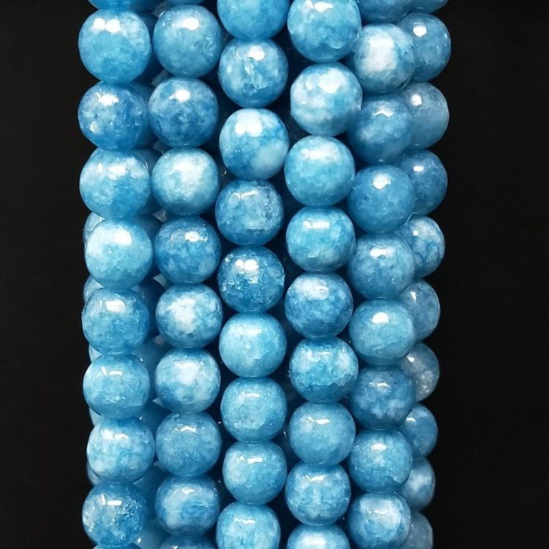 Angelite Perline Forma Tondo Sfaccettato 08mm