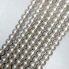 Quarzo Fume Perline Forma Tondo Liscio Satinato-Matte 08mm