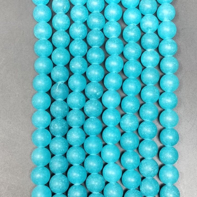 Angelite Perline Forma Tondo Liscio Satinato-Matte 08mm