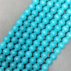 Angelite Perline Forma Tondo Liscio Satinato-Matte 08mm