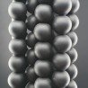 Onice Nera Perline Forma Tondo Liscio Satinato-Matte 12mm