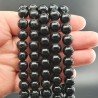 Cristallo Nero Tinto Perline Forma Tondo Liscio 10mm
