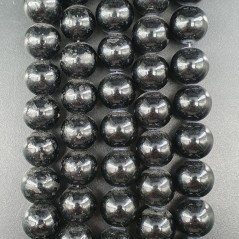 Cristallo Nero Tinto Perline Forma Tondo Liscio 10mm