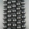 Cristallo Nero Tinto Perline Forma Tondo Liscio 10mm