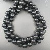 Cristallo Nero Tinto Perline Forma Tondo Liscio 10mm