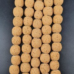 Pietra Lavica Gialla Perline Forma Tondo 12mm