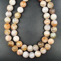 Agata Botswana Gialla Perline Forma Tondo Liscio 14mm