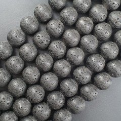Pietra Lavica Perline Forma Tondo Liscio 14mm