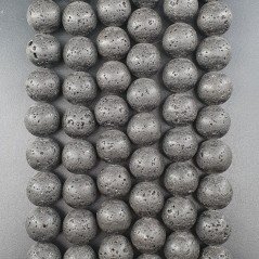 Pietra Lavica Perline Forma Tondo Liscio 14mm