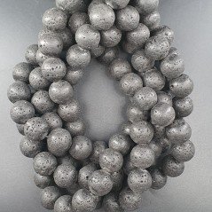 Pietra Lavica Perline Forma Tondo Liscio 14mm