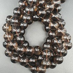 Quarzo Fumé Perline Forma Tondo Liscio 14mm