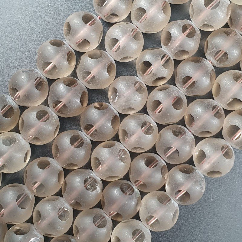 Quarzo Fume Perline Forma Tondo Liscio 14mm