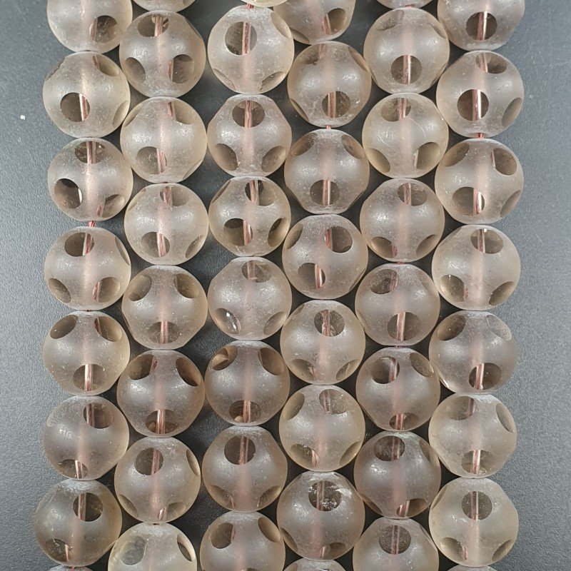Quarzo Fume Perline Forma Tondo Liscio 14mm