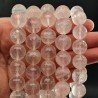 Quarzo Rosa Perline Forma Tondo Sfaccettato 16mm