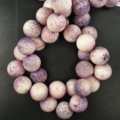 Corallo Bamboo Spugna Viola Perline Forma Tondo Liscio 16mm