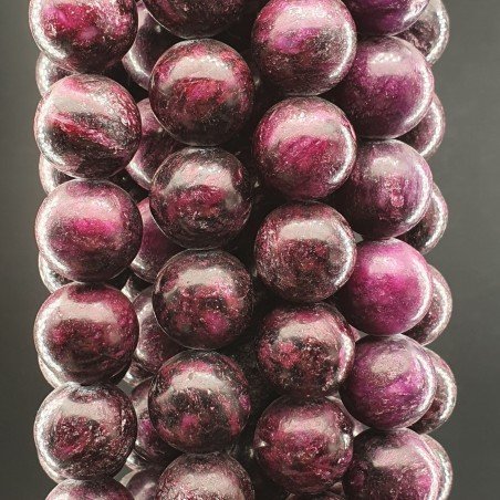 Sugilite Rinforzato in Perline Forma Tondo Liscio Foro Passante 16mm