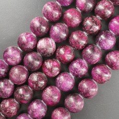Sugilite Rinforzato in Perline Forma Tondo Liscio Foro Passante 16mm