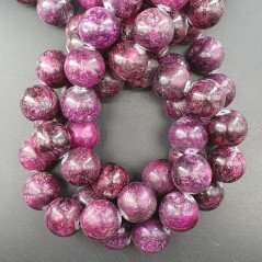 Sugilite Rinforzato in Perline Forma Tondo Liscio Foro Passante 16mm