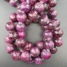 Sugilite Rinforzato in Perline Forma Tondo Liscio Foro Passante 16mm