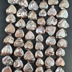 Perle di fiume peacock cuore 12mm