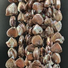 Perle di fiume peacock cuore 12mm