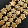 Perle di fiume giallo lucido stella 11mm