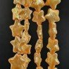 Perle di fiume giallo lucido stella 11mm